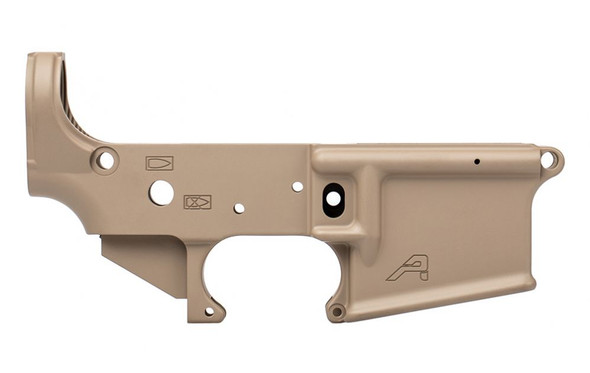 Aero Precision AR15 Stripped Lower Receiver, Gen 2: Pistol Marked - FDE Cerakote