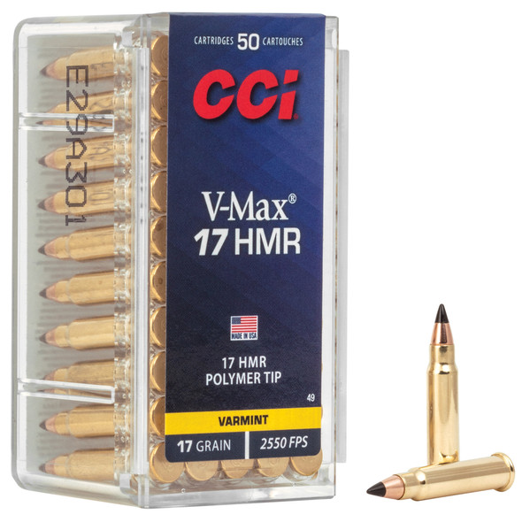 CCI V-Max - .17 HMR 17 Grain Poly Tip - 50 Rds