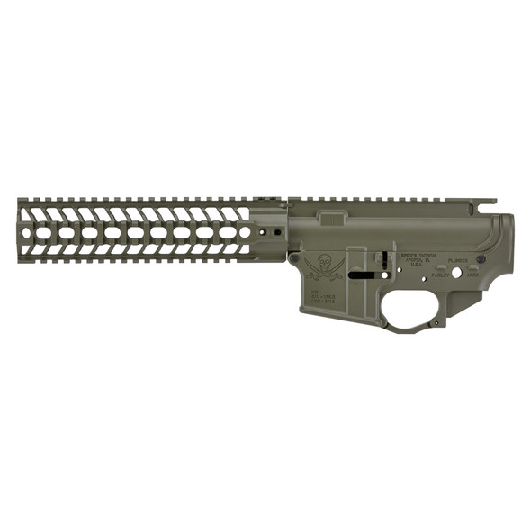 Spikes Tactical Calico Jack Upper & Lower Receiver Set with 9" SAR 3 Quad Rail - Sniper Green, STS1616-PSG9