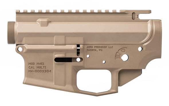 Aero Precision M4E1-T Threaded Receiver Set - FDE Cerakote, APCS100724