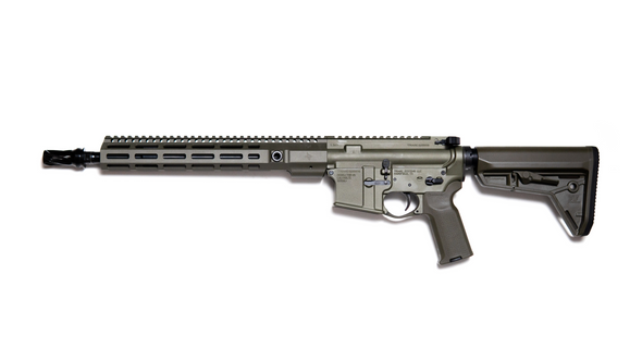 TRIARC Systems - TSR-15S Rifle 13.9" (PINNED) HUXWRX 5.56 Nato - Green 'ANODIZED' CERAKOTE left