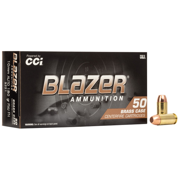 Blazer Ammunition Blazer Brass 10MM 180Gr FMJ 50 Rd Box (5221)