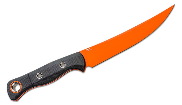 Benchmade Hunt Meatcrafter 2 Fixed Blade Knife 6.08" CPM-S45VN Orange Cerakoted Trailing Point, Carbon Fiber Handles, Boltaron Sheath (15500OR-2)