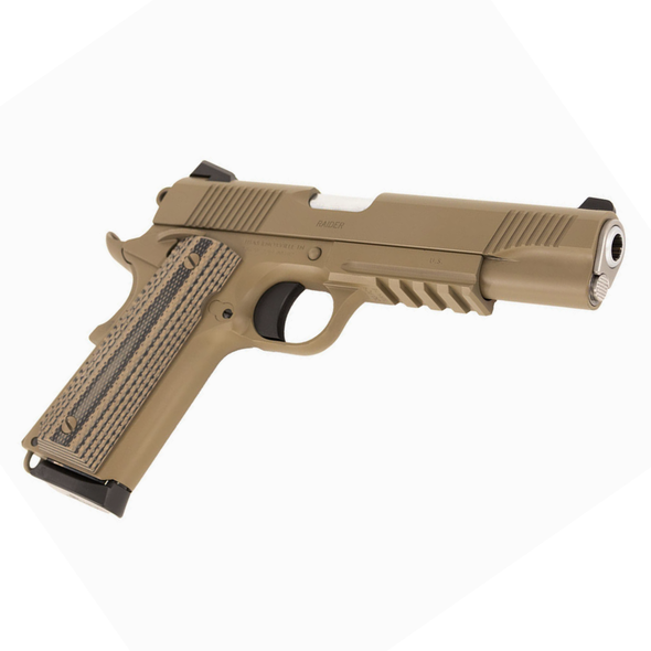 Tisas 1911 Duty Raider .45 ACP Pistol 5" Barrel - M45A1 FDE - 8 Rd, 10100505, 723551442852