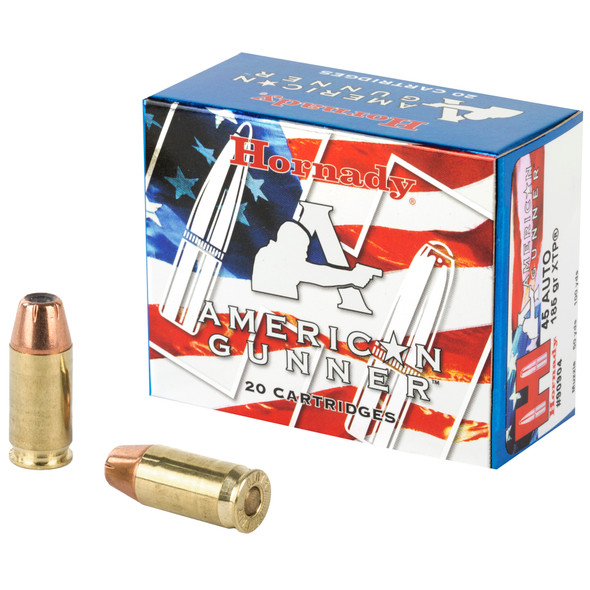 Hornady American Gunner 45 ACP 185 Gr XTP 20 Rd Box