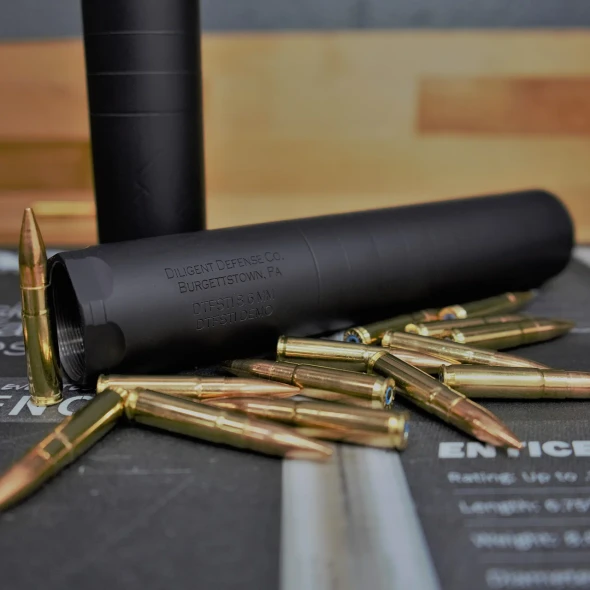 Diligent Defense Co DTF-STI .338 / 8.6 Blackout Titanium Suppressor - Black, DTF-S-Ti, 850072774084