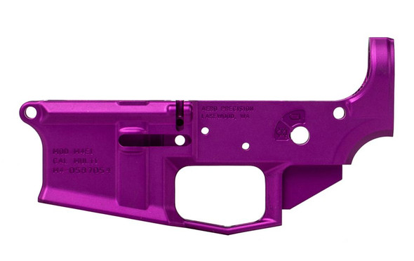 M4E1 STRIPPED LOWER RECEIVER - PURPLE ANODIZED