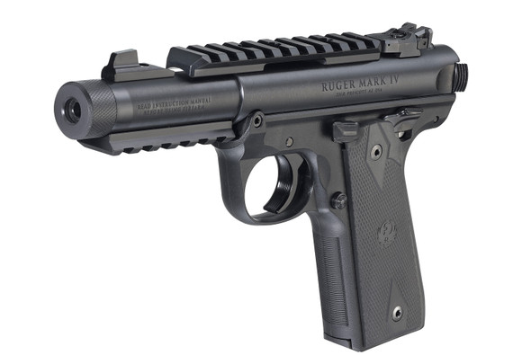 Ruger Mark IV Tactical 22/45 .22 LR Pistol 4.4" Threaded Barrel - 1/2x28, 40149, 736676401499