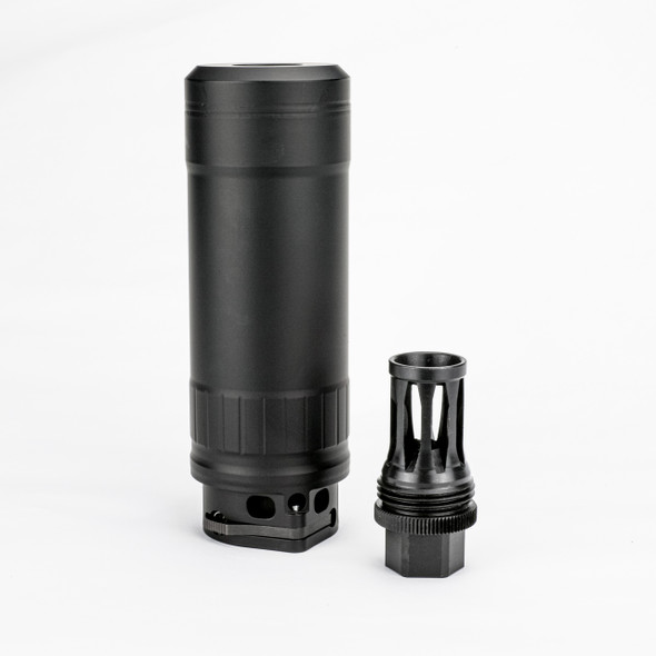 KGM R556A1 - 5.56mm / 6mm Inconel Suppressor - 51T Quick Detach Mount, KGM-RS-R556A1-QD-BLK, 810042350021