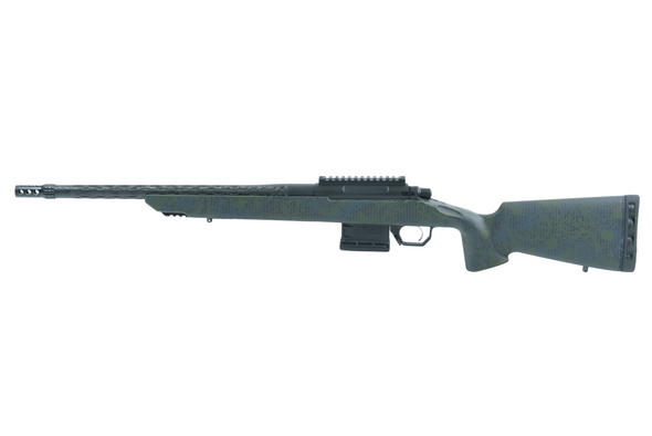 Horizon Vandal Carbon II 22 Creedmoor Rifle 18" Fluted Barrel - Blue/Green Iota EKO X Carbon Fiber Stock, RF019C221816C20, 850044680641
