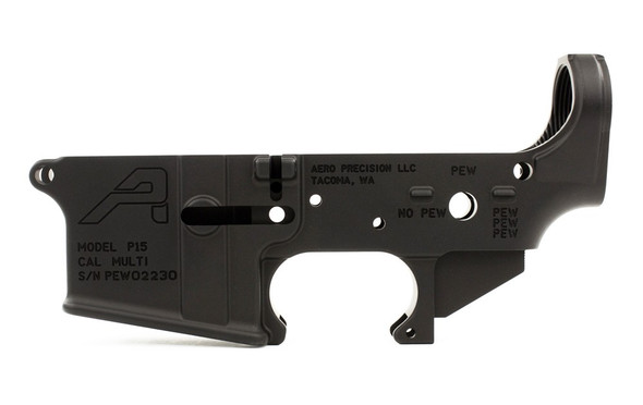 Aero Precision AR15 Stripped Lower Receiver Special Edition: PEW
