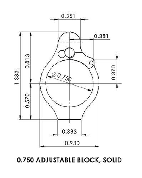 Superlative Arms .750" Adjustable Gas Block, Bleed Off - Solid, Stainless Steel, Matte Finish Superlative Arms .750" Adjustable Gas Block, Bleed Off - Solid, Stainless Steel, Matte Finish