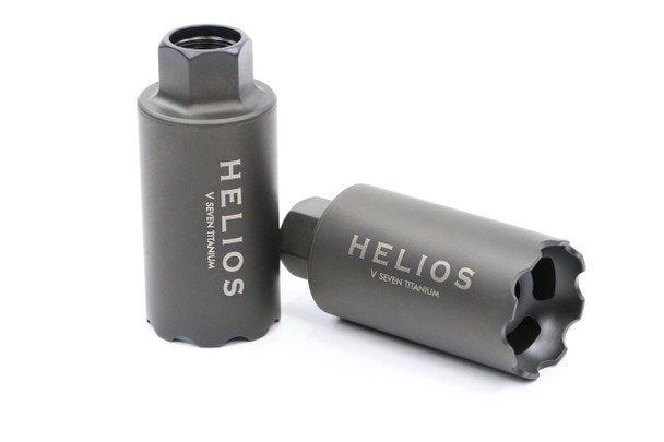 V Seven Helios Linear Compensator 5/8-24 Black DLC Titanium