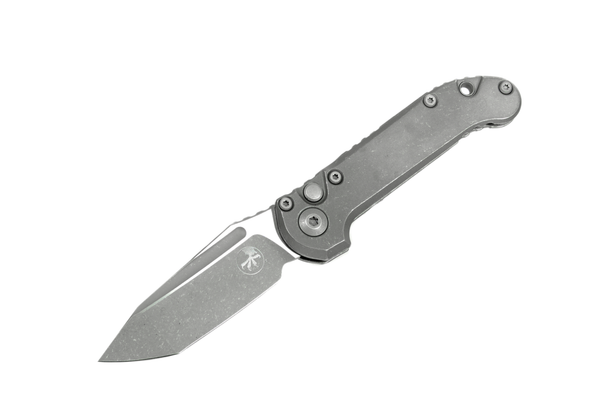 Microtech LUDT Gen III S/E Tanto - Apocalyptic Titanium Slab Finish - Marfione Select, 1136-10APMS1, 841768193395