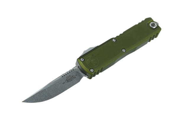 Microtech UTX-85 Gen IV S/E - OD Green Handle - Stonewash Blade, 12314-10OD, 841768185383
