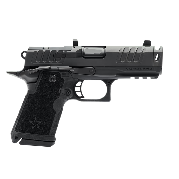 Staccato HD C4X Standard Package 9mm Pistol - DLC Comp Barrel - Ameriglo Blacked-out Sight, 20-1701-000107