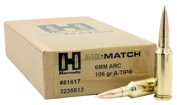 Hornady Mil-Match 6MM ARC 106 Grain A-Tip Match 20 Rd Box
