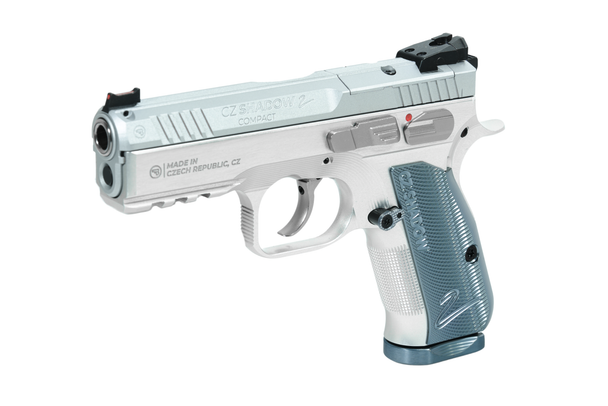 CZ Shadow 2 Compact Optic Ready 9mm Pistol 4" Barrel - Industrial Silver Finish, 86157,  806703861579