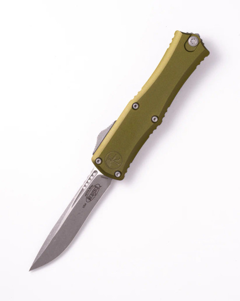 Microtech Hera II Mini Recurve - OD Green Handle - Apocalyptic Blade, 1705M-10APOD, 841768167976