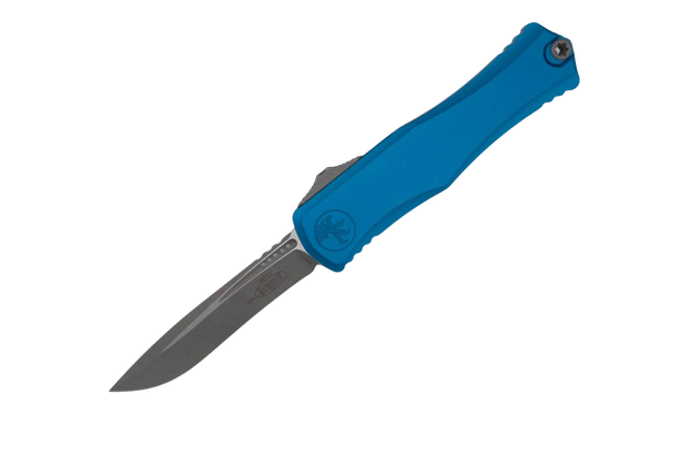 Microtech Hera II Mini Recurve - Blue Handle - Apocalyptic Blade, 1705M-10APBL, 841768168232