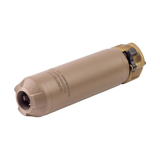 Surefire SOCOM RC4 Mini Low Back Pressure 5.56mm Inconel Suppressor - Dark Earth, SOCOM556-MINI4-DE, 084871334334