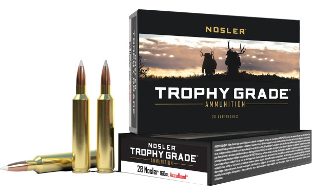 Nosler Trophy Grade .28 Nosler 160gr Accubond - 20 Rd, 60035-NOS, 054041600354