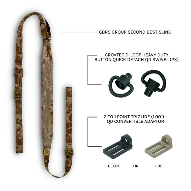 GBRS GROUP SECOND BEST SLING BUNDLE - DESERT DIGITAL, GEAR-SBS-DD-B, 850074090786