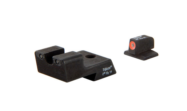 Trijicon HD Orange Outline Tritium Sight - Colt 1911 - Novak Low Mount Dovetail Cut, CA128O-600527, CA128O, 719307209749