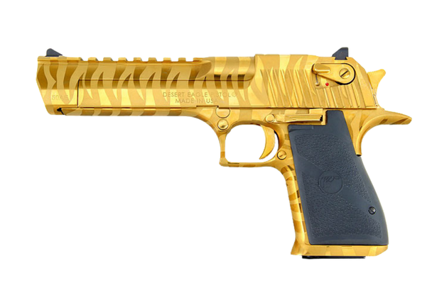 Magnum Research Desert Eagle Titanium Gold Tiger Stripe .44 Magnum 6" Barrel - 8 Rds, DE44TG-TS, 761226085539