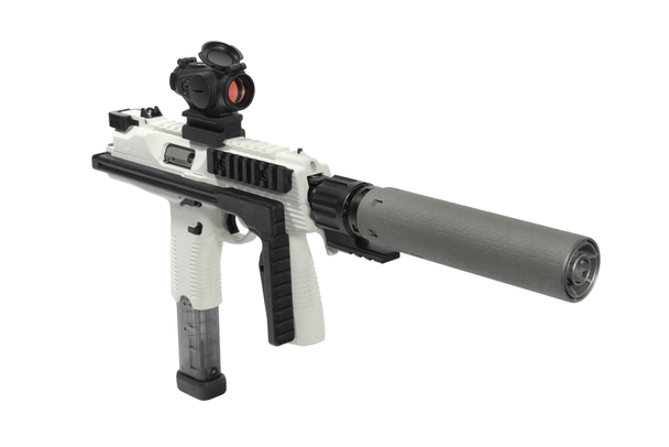 B&T TP9 Stormtrooper White Suppressed SBR & Aimpoint Duty RDS Bundle 9mm 5.11" Barrel - 30 Rd, BT-30105-N-SBR-ST-FS-BUILT-2, BT-30105-N-SBR-ST-FS