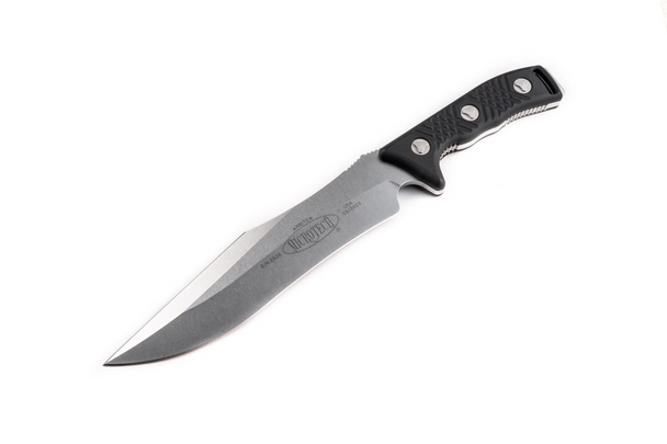 Microtech Arbiter Partial D/E - Black G-10 Handle - Stonewashed Standard, 104-10, 841768100416