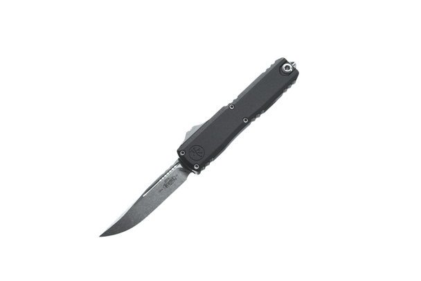 Microtech UTX-70 Gen IV S/E - Black Handle - Stonewash Blade, 11484-10, 810222584246