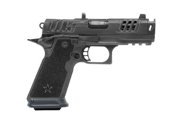 Staccato HD P4X 9mm DLC 4" Comp Pistol X-Serrrations - Premium Package - Trijicon Front Night Sight, 20-2700-000106-01, 850087808026