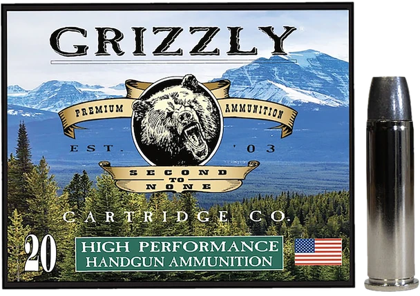 Grizzly Ammunition .357 Magnum 200gr Wide Long Nose Gas Check - 20 Rd Box, GC357M14, 815152011435