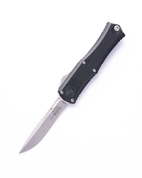 Microtech Hera II Mini Recurve - Black Handle - Stonewash Blade, 1705M-10, 841768168317