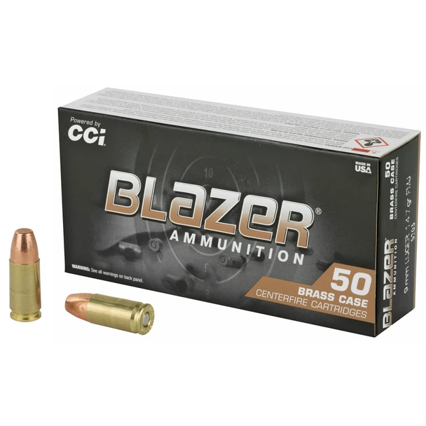Blazer Brass 9mm 147gr Full Metal Jacket - 50 Rd