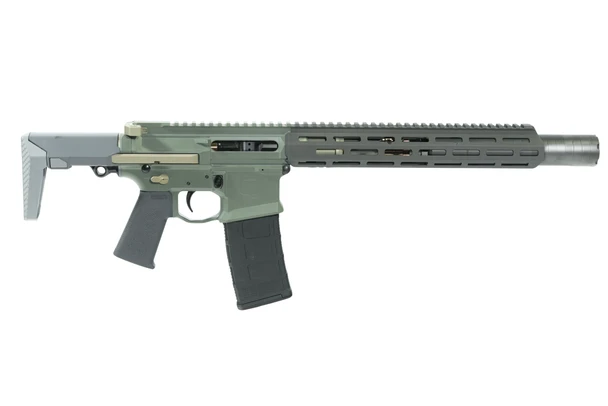 Q Honey Badger SD .300 Blackout SBR 7" Barrel - Limited Jungle Green Finish, HB300B7INHBSILGRNG