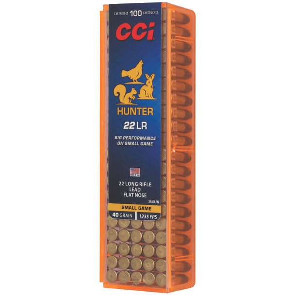 CCI 22 LR Hunter 40gr Lead Flat Nose - 100rd