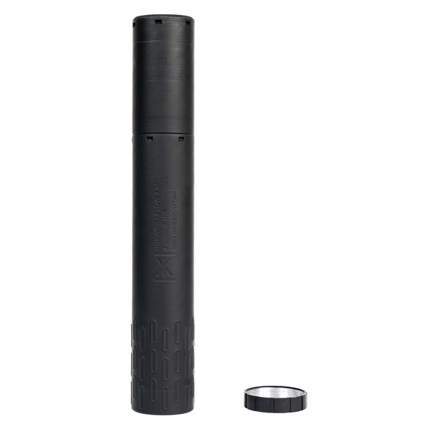 HUXWRX FLOW 9 M - 9mm Titanium Suppressor - Black, 3870, 810176430699