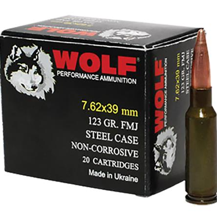 Wolf PolyFormance 7.62x39 123gr HP 1000rd Case