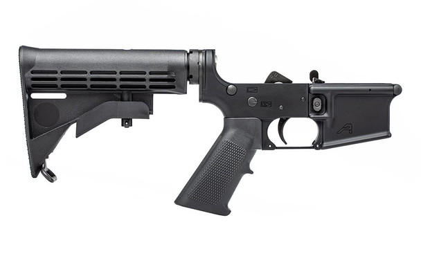 Aero Precision X15 Complete Lower With A2 grip and M4 Stock - Black