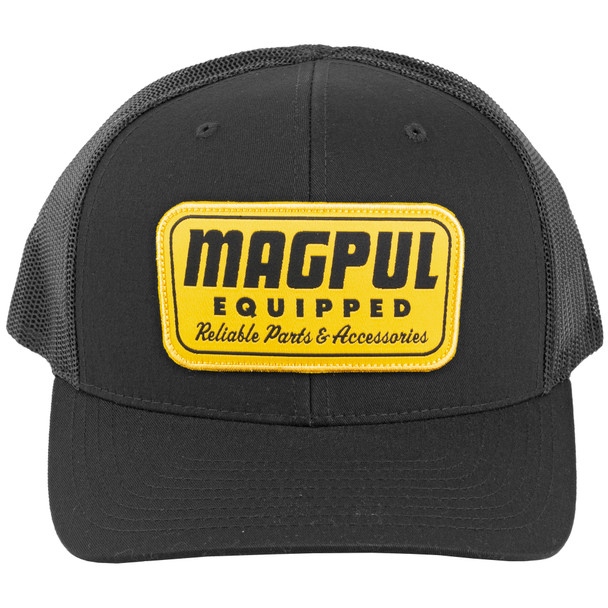 Magpul Industries Equipped Trucker Hat - Black with Gold Patch