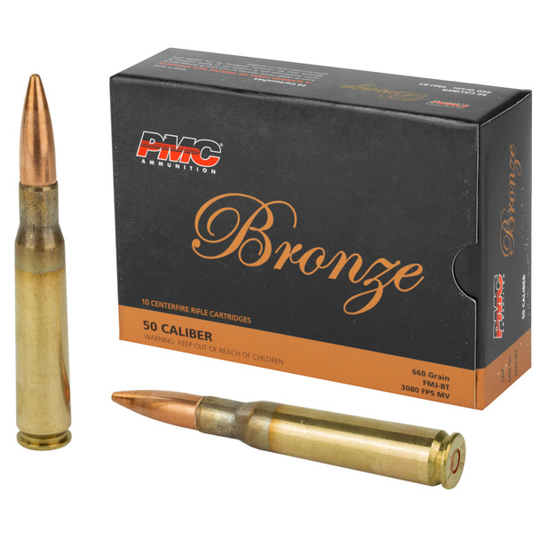 PMC Bronze 50BMG 660gr FMJ - 10rd Box