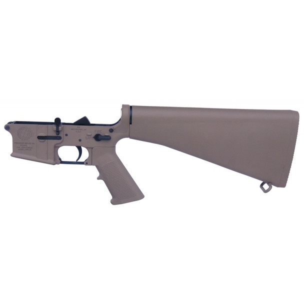 PRI Complete Lower Receiver Assembly with A2 Butt Stock - Dark Earth