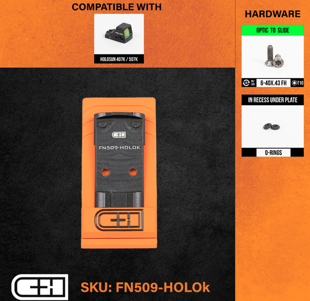 CHPWS - FN 509® V4 MIL / LEO to Holosun 407K / 507K - Adapter Plate