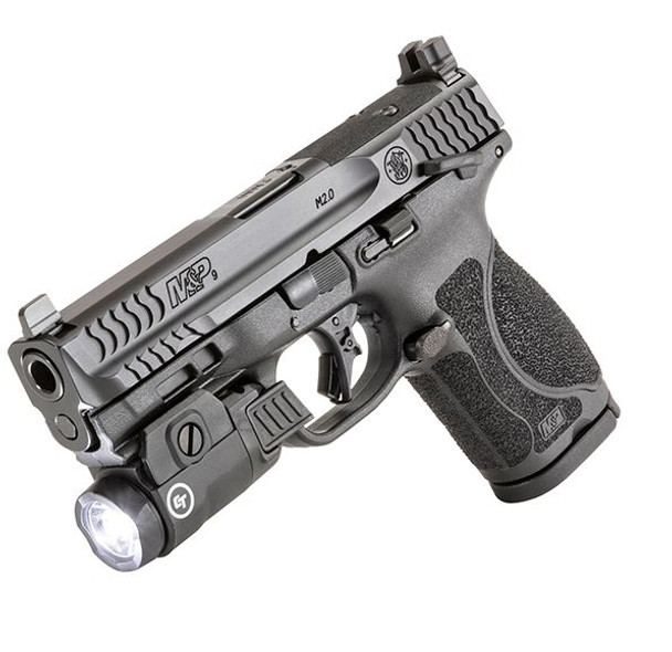 SMITH & WESSON - M&P9 M2.0 Compact, 4", 9mm, 15Rd, Crimson Trace Weapon Light Bundle, Black