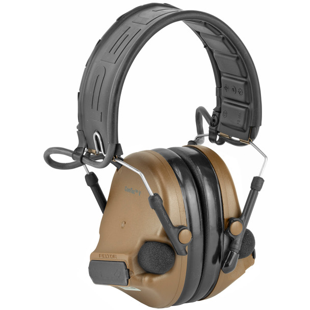 3M, ComTac V, Electronic Earmuff, Headband, Foldable, Coyote Brown Color
