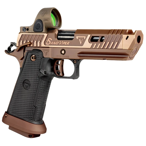 Taran Tactical Innovations Sand Viper with Trijicon SRO 9mm Pistol 5" Ported Barrel - 22 Rd, TTI-SV-SPCP