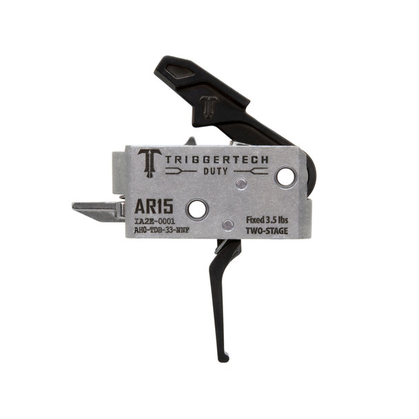 TriggerTech, Duty, Curved Trigger, Two Stage, 3.5LB Pull, Fits AR-15, Anodized Finish, Black