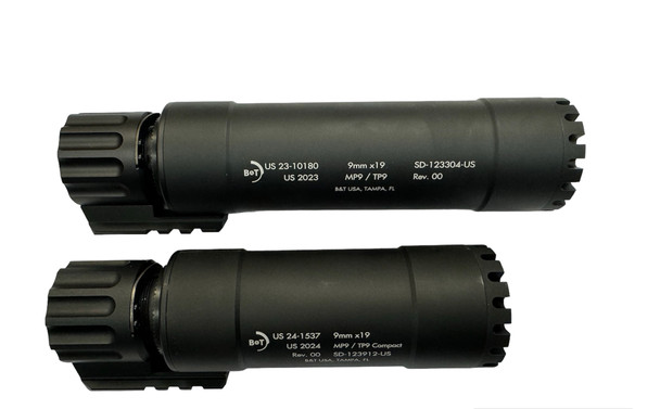B&T - TP9/MP9 - 9MM - Compact Suppressor - Black (SD-123912-US)